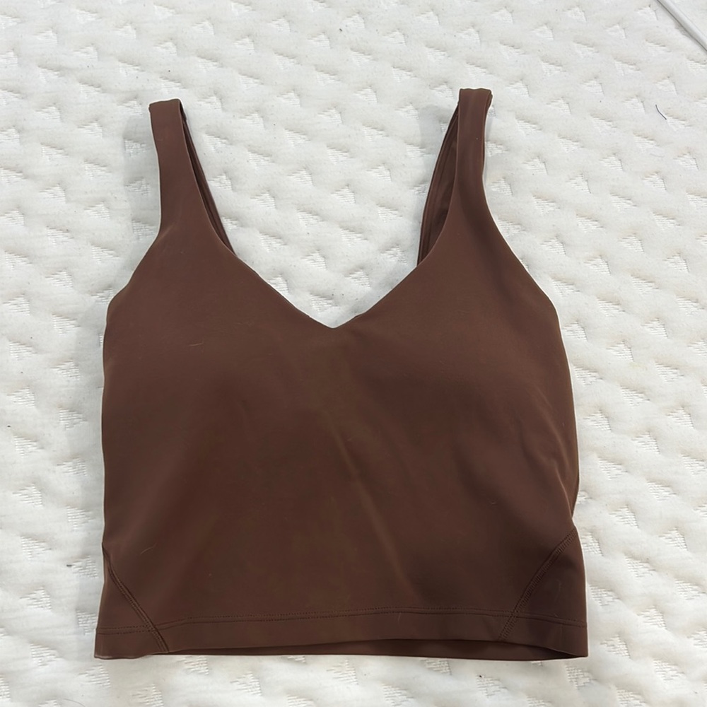 mocha brown align tank size 4, lululemon